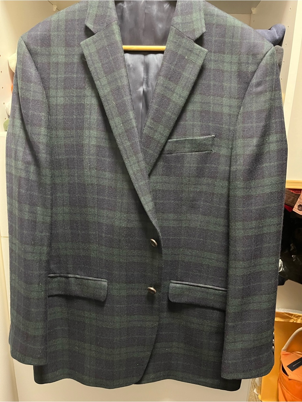 Ralph Lauren BlackWatch Navy and Dark Green Plaid Blazer
